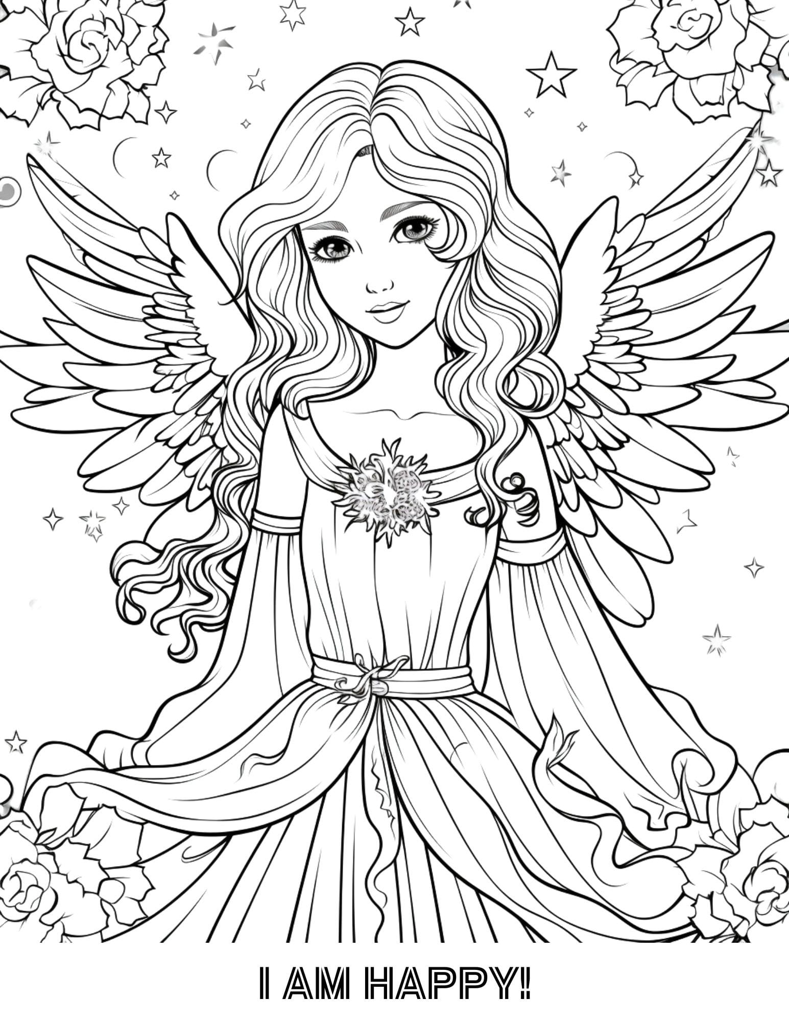 angel coloring sheets printable