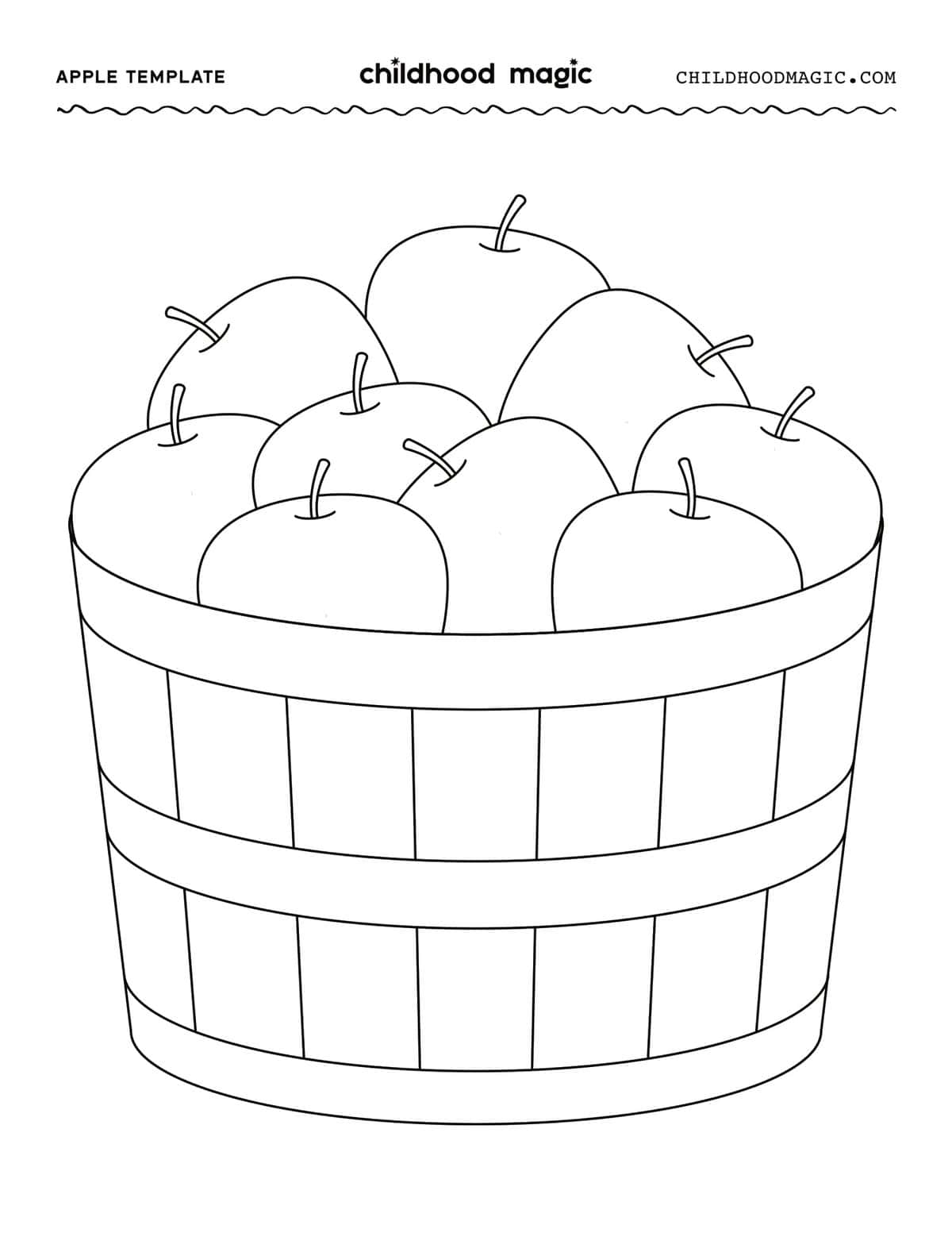 apple template printable