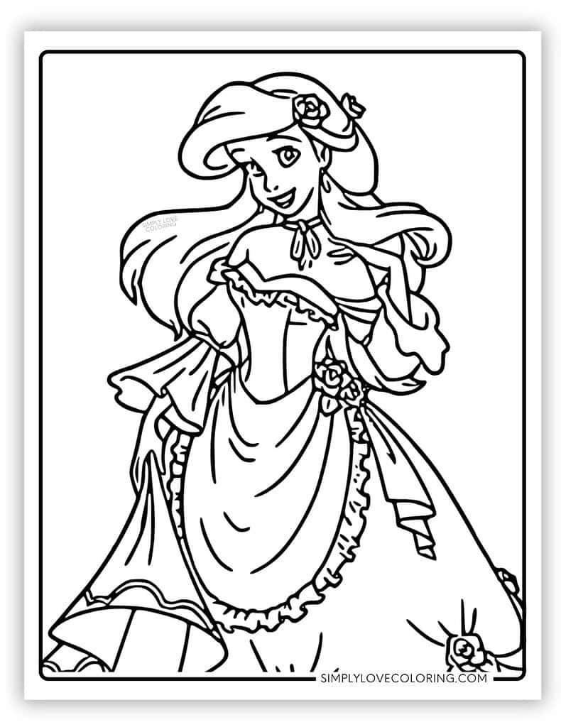 ariel coloring printables