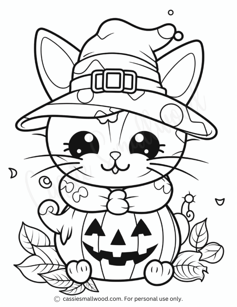 free printable halloween color pages