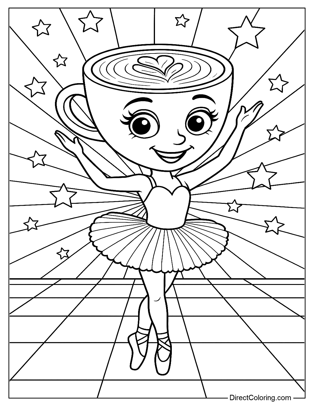 ballerina printable coloring pages