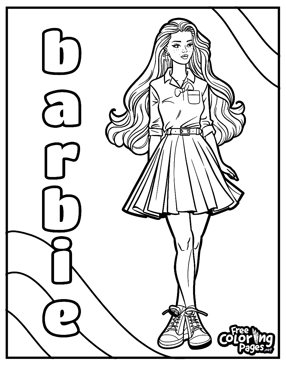 printable barbie coloring sheets