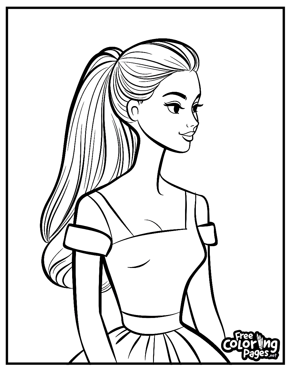 barbie printable coloring