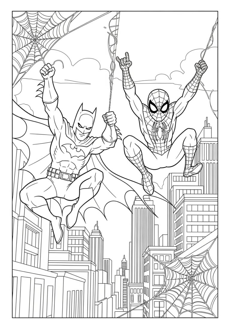 Batman Spiderman Coloring Pages Fun Printables For Kids