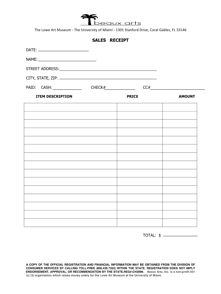 free printable receipt template