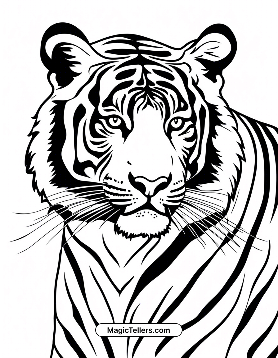 Bengal Tiger Coloring Page Bengal Tiger Coloring Page