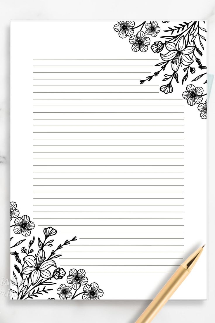 letter writing paper printable