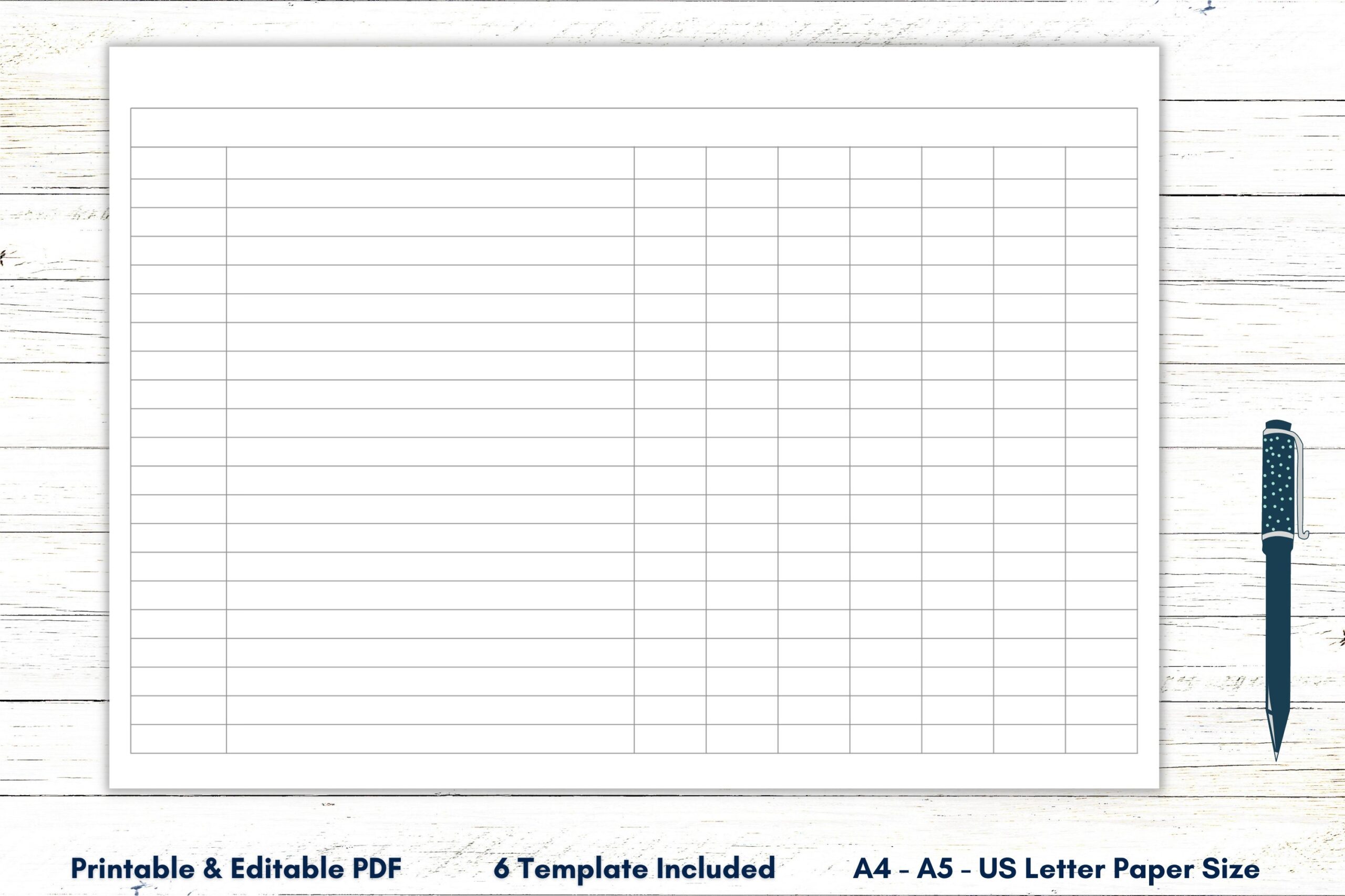 printable blank chart