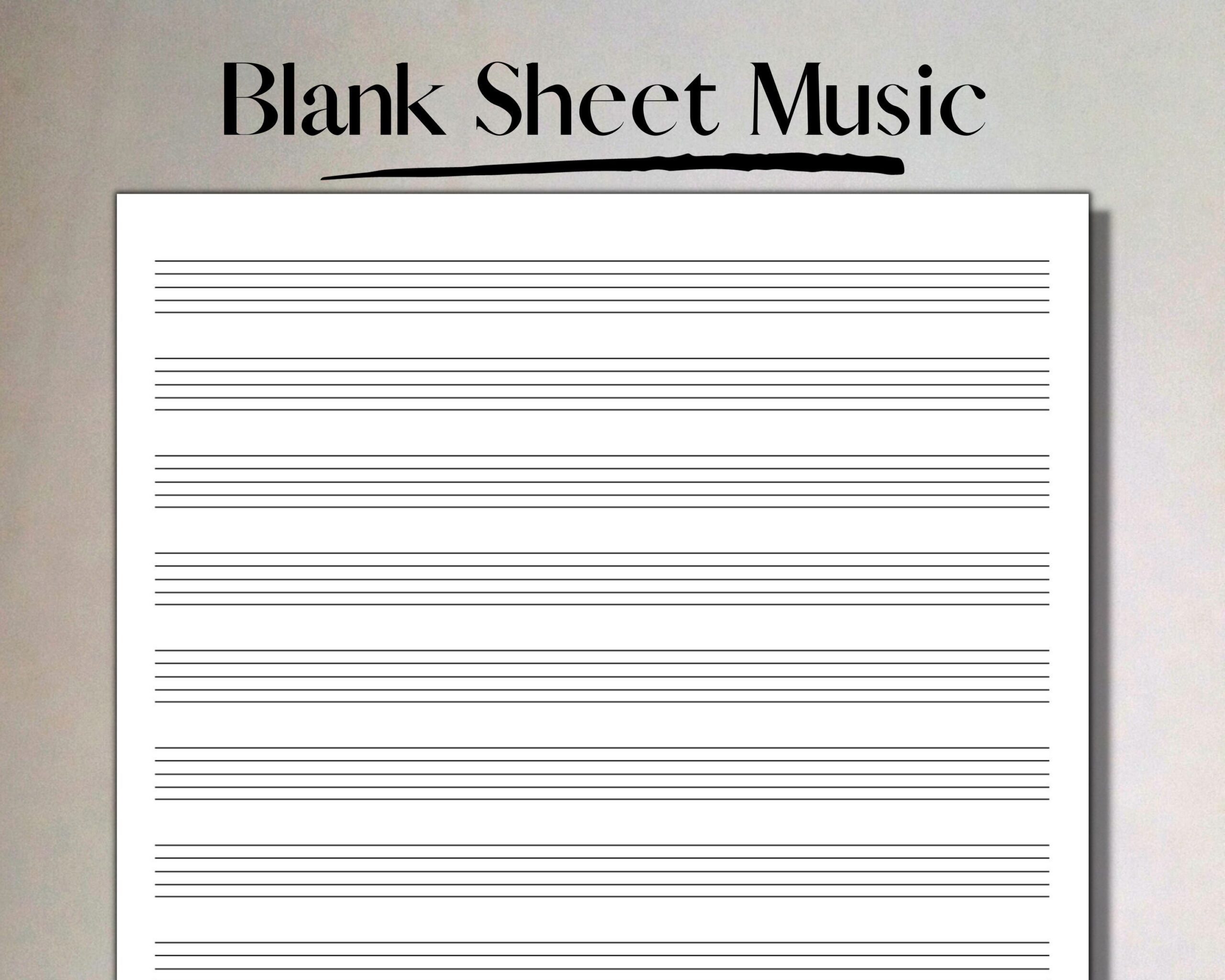 sheet music blank printable