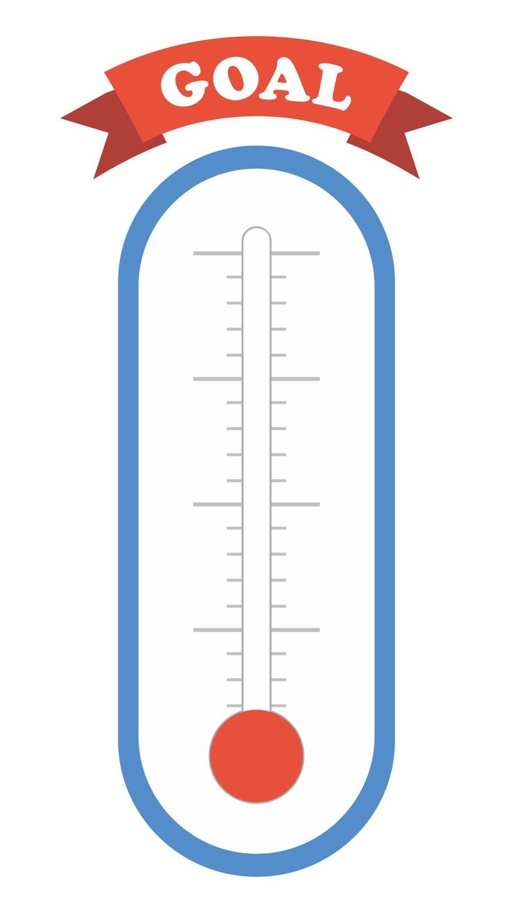 thermometer goal chart printable pdf