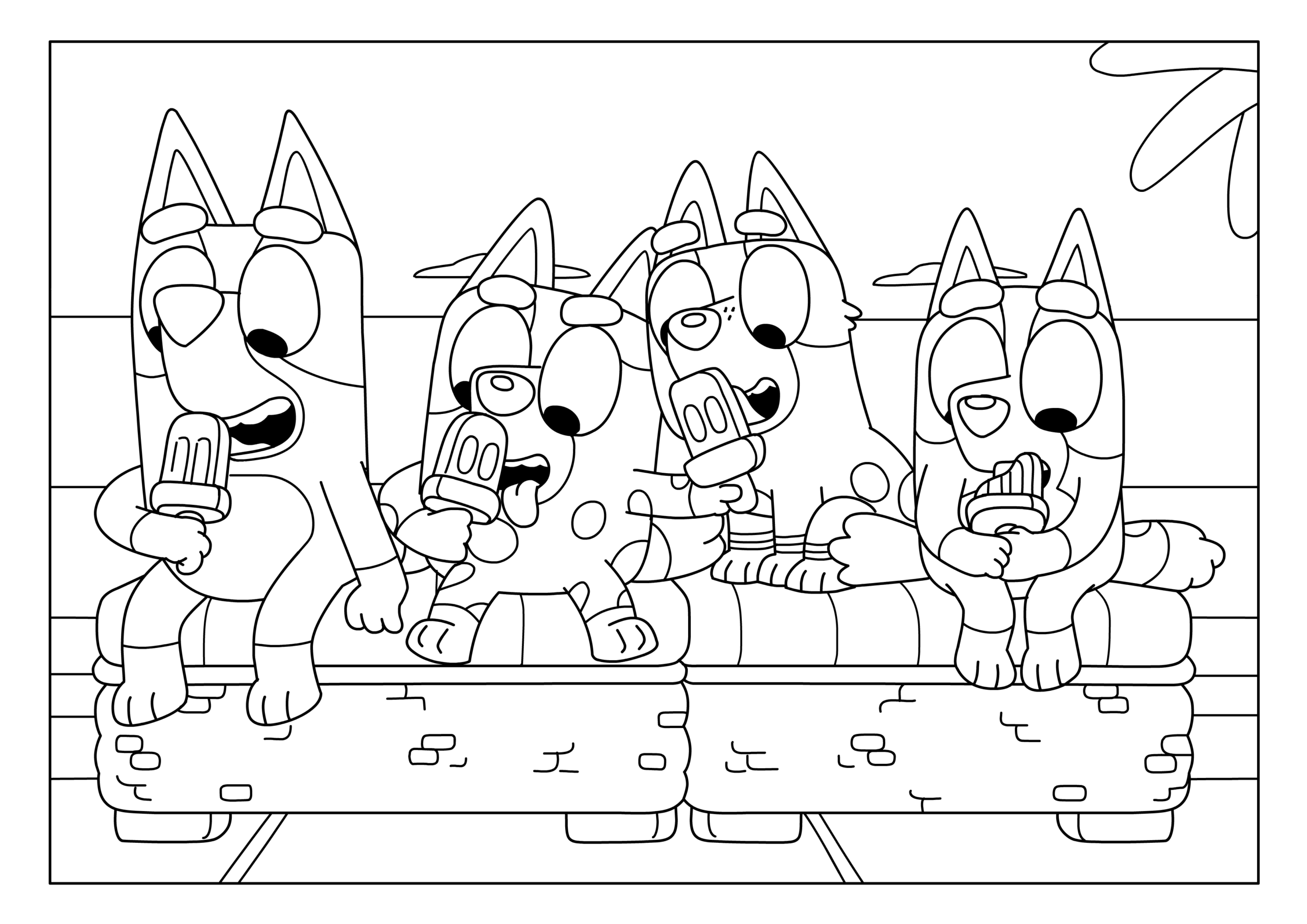 bluey coloring pages printable