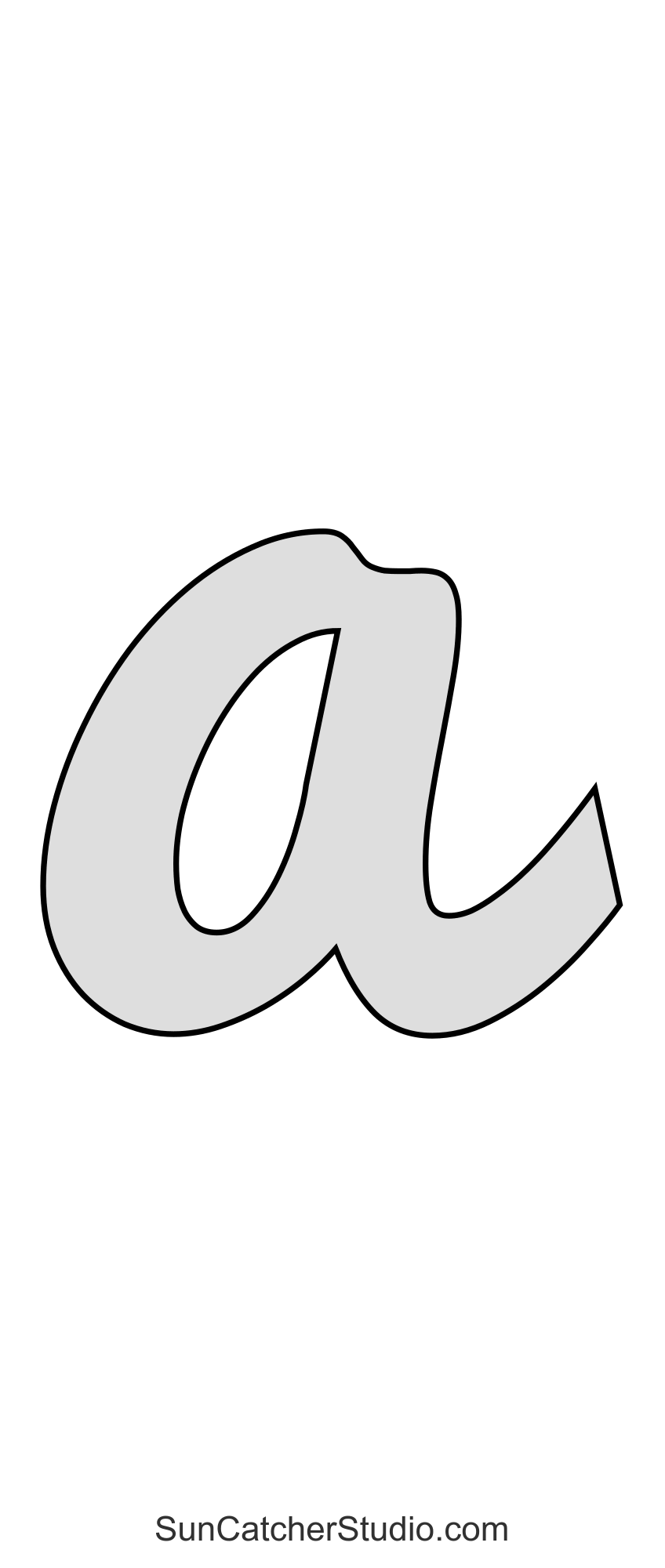 Bold Thick SCRIPT Letter Stencils Number And Alphabet Patterns Free Printables Monograms Design Tools Patterns DIY Projects