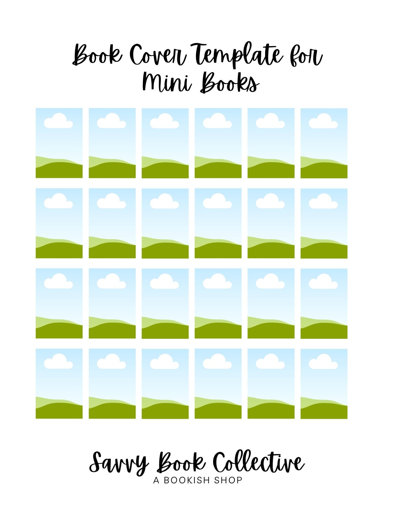 printable book cover template