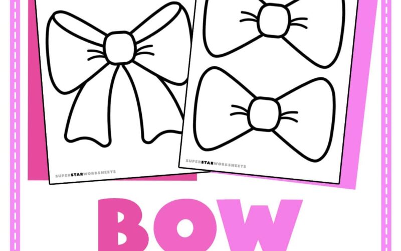 Bow Template Free Printables Superstar Worksheets