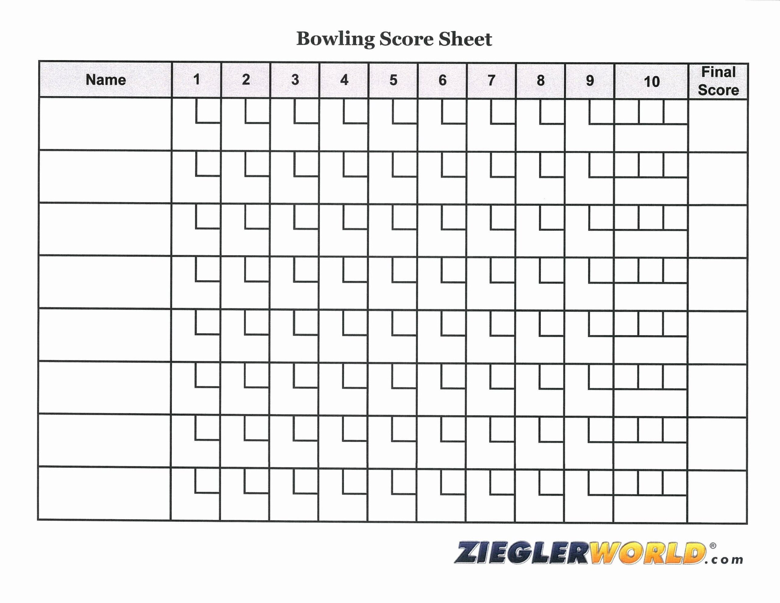 Bowling Scorecard Digital Download Printable Keep Score Easily Perfect For Home Or Backyard Bowling Games Score Pads Scoresheet Etsy