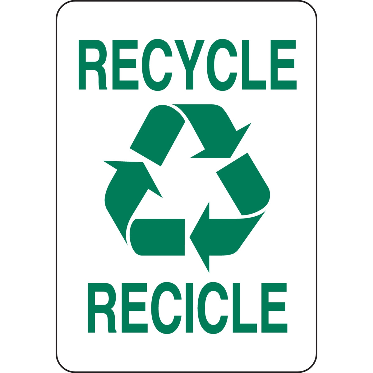 Brady Part 125527 Bilingual Recycle Sign BradyID
