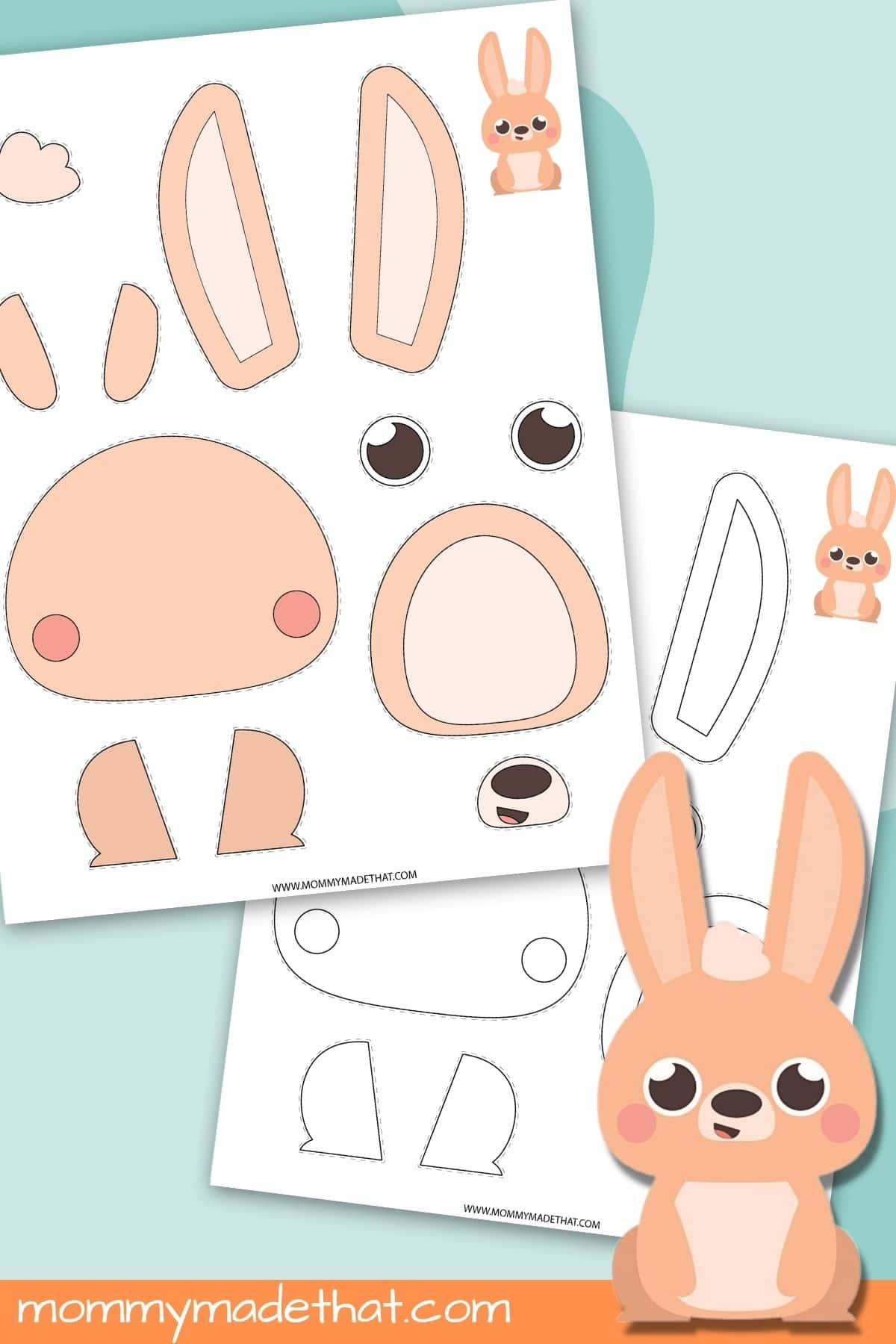 cut out printable bunny template