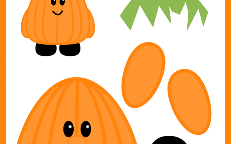 Build a Pumpkin Free Printable Halloween Paper Craft For Kids