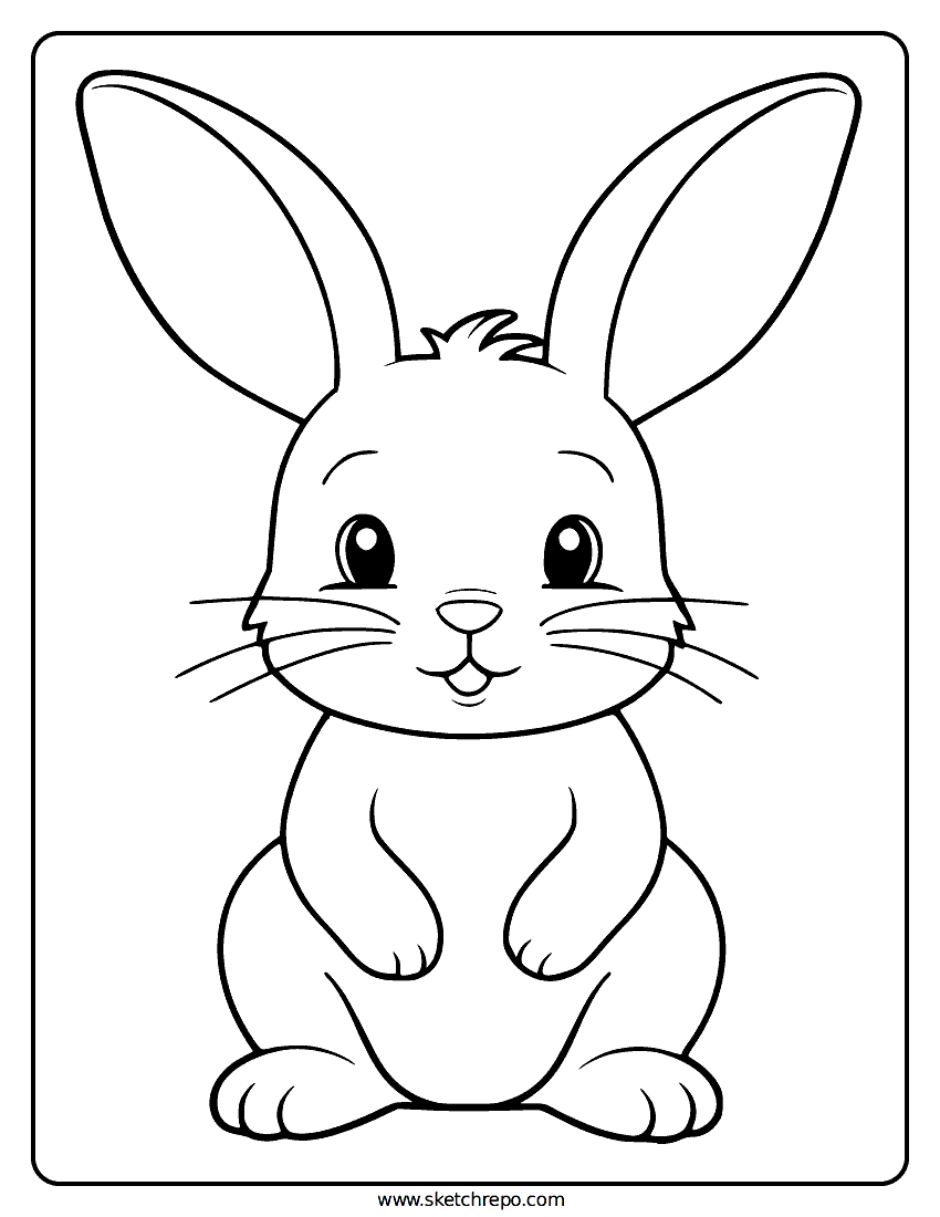 rabbit printable coloring pages