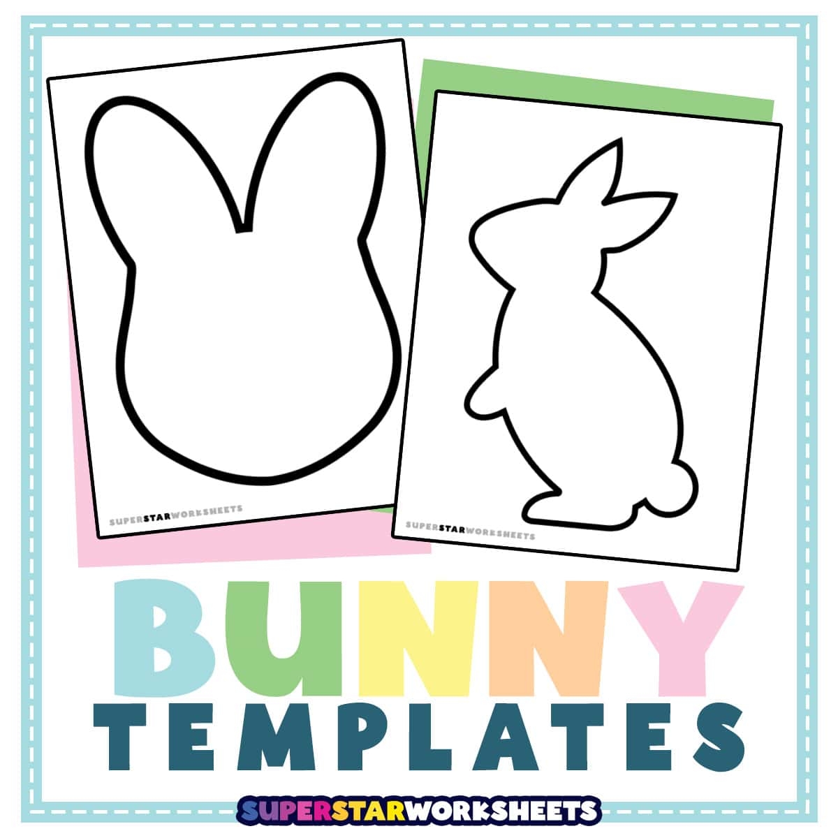 bunny template printable