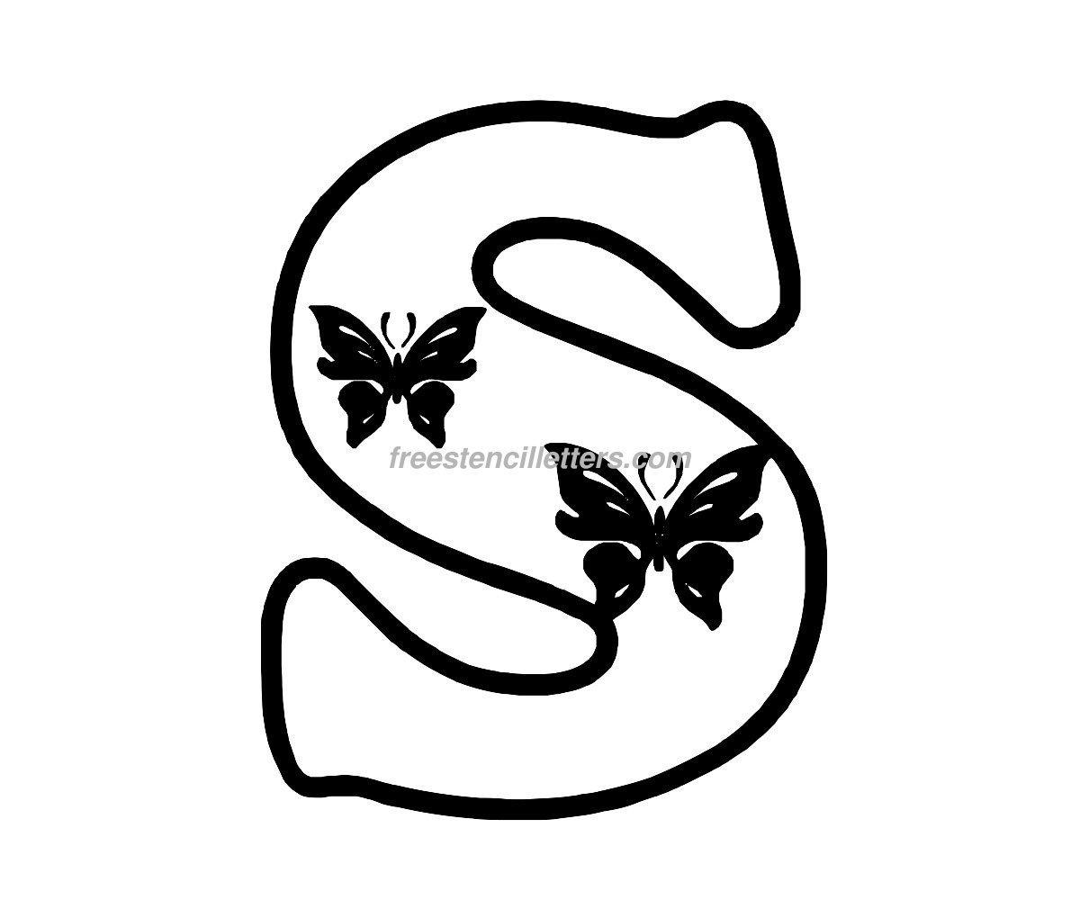 letter s stencil printable
