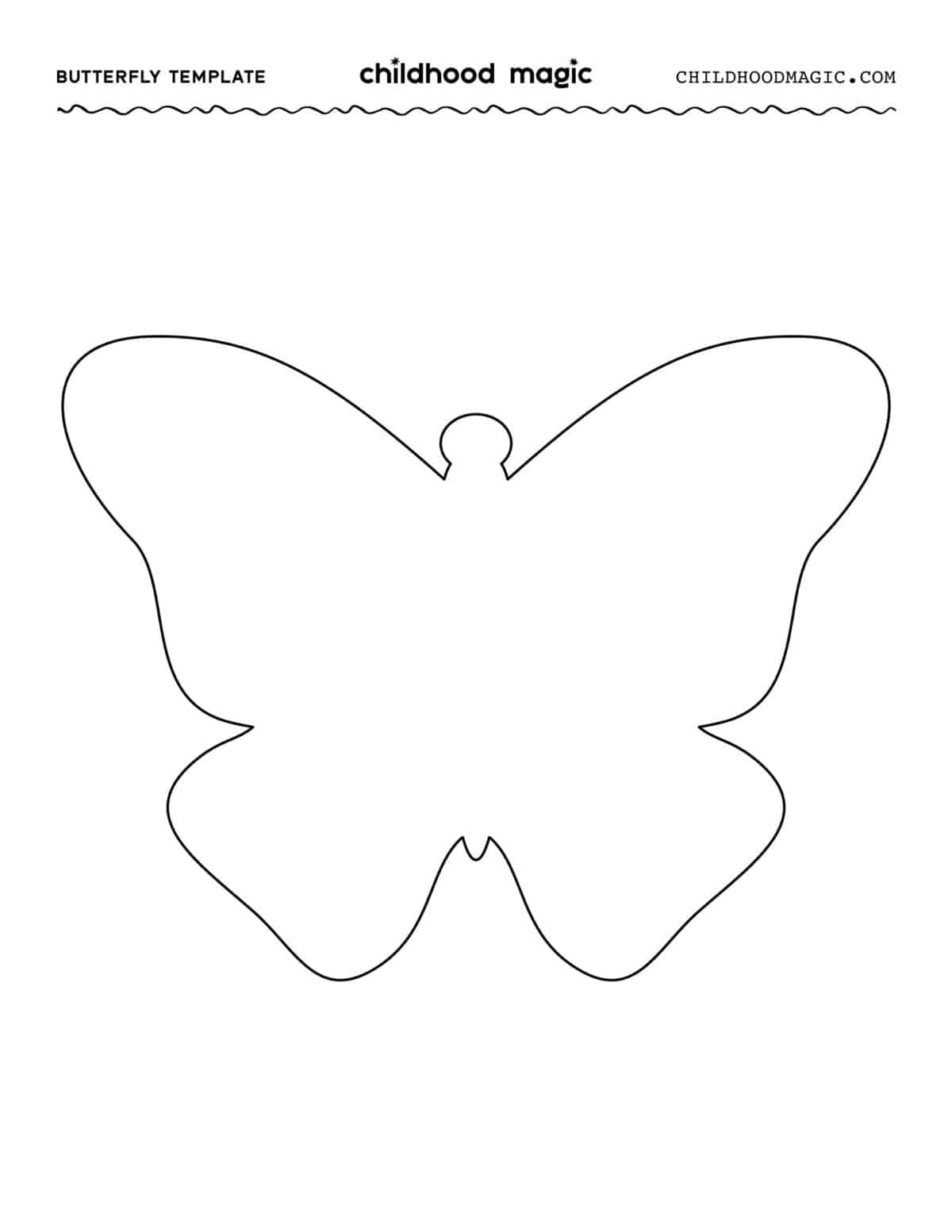 Butterfly Template Childhood Magic