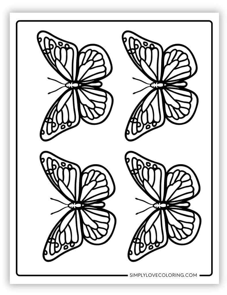 Butterfly Templates Free PDF Downloads Simply Love Coloring