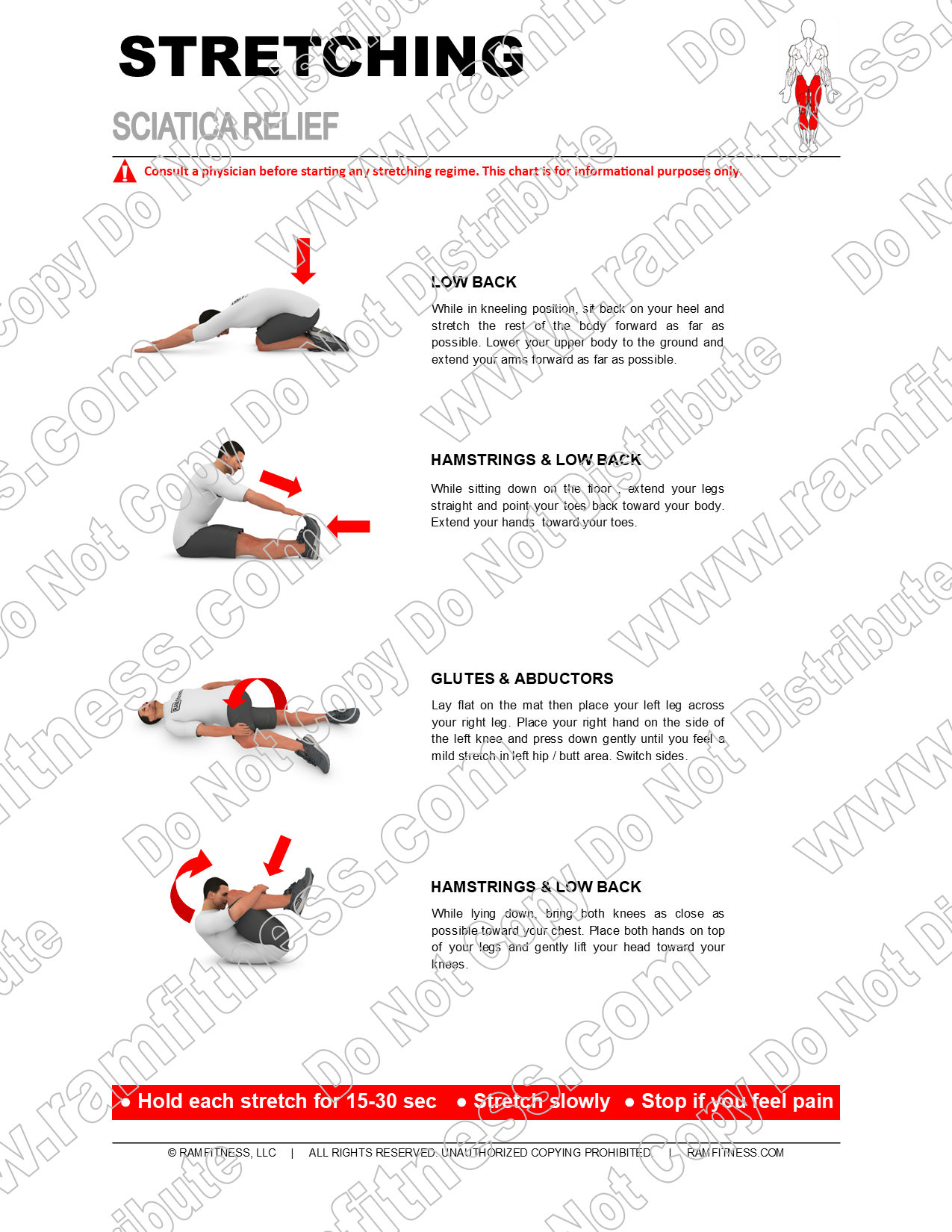 printable sciatica exercise sheet pdf