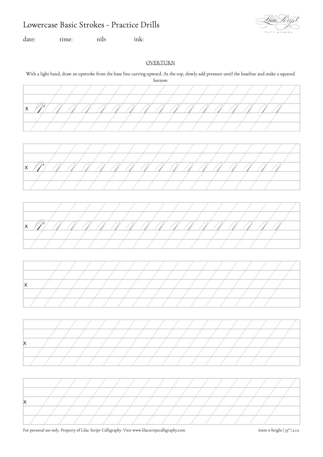 calligraphy printable sheets