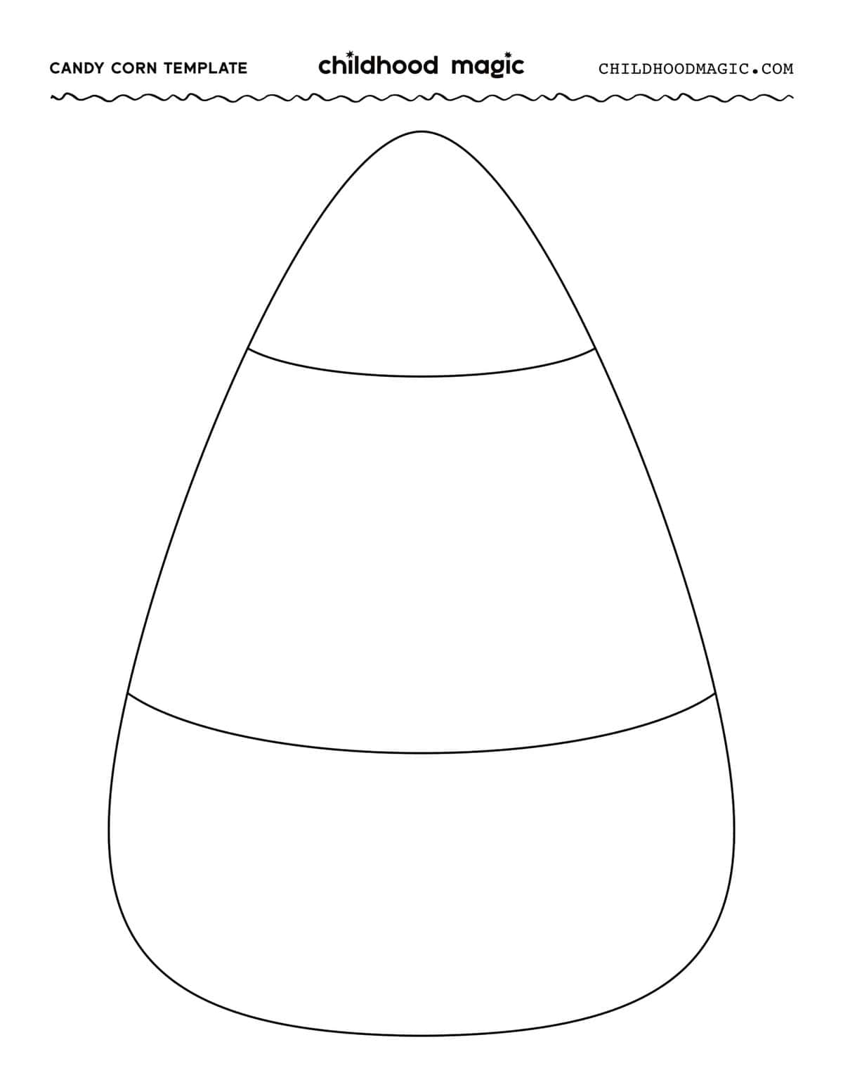 Candy Corn Template Free Printable Childhood Magic