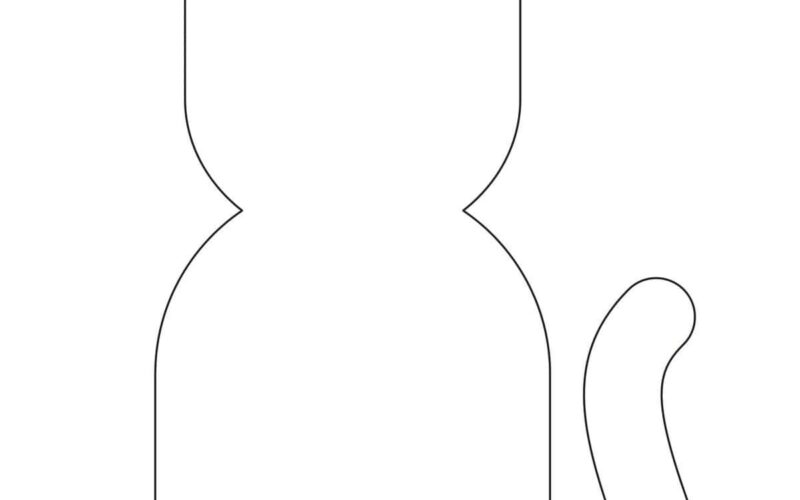 Cat Template Printable Coloring Page Childhood Magic