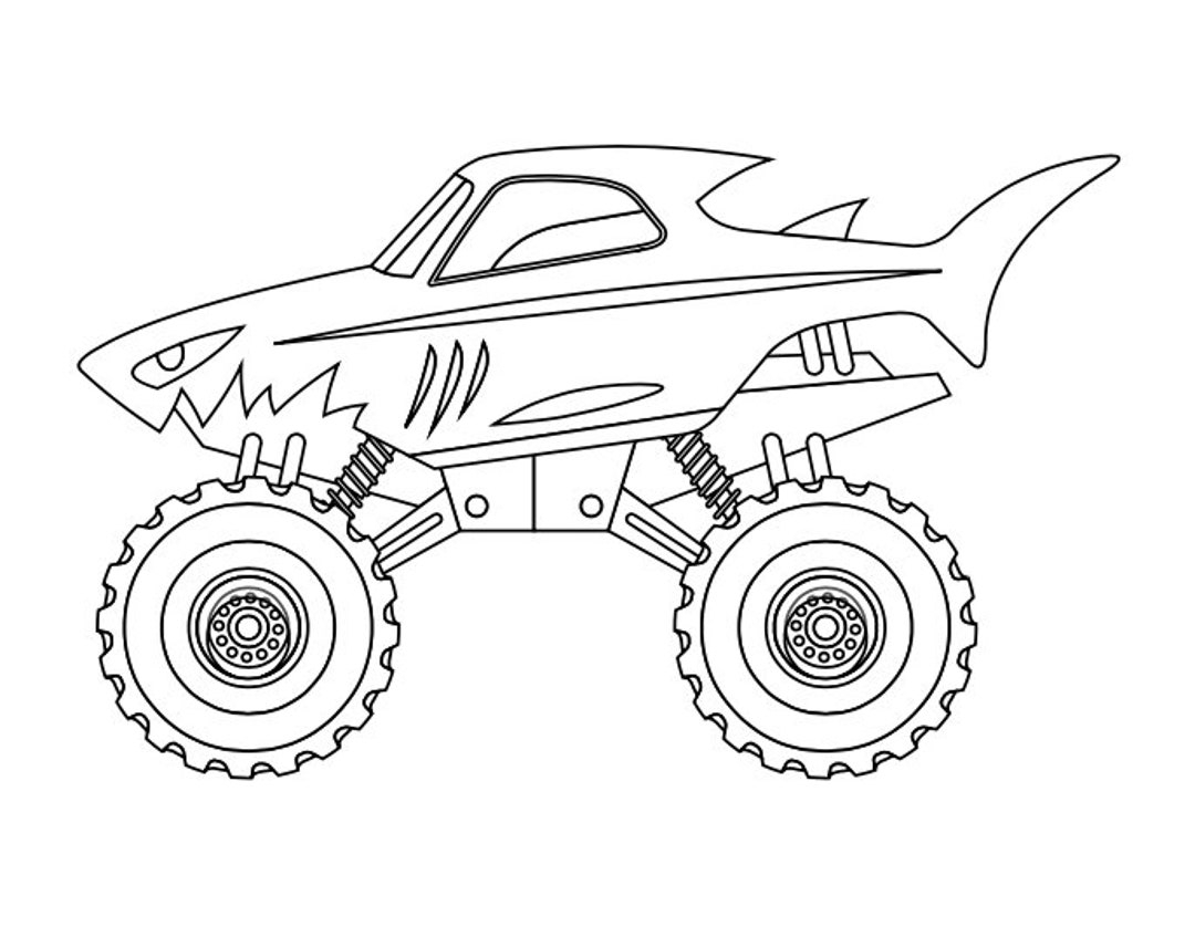 monster truck printable coloring pages