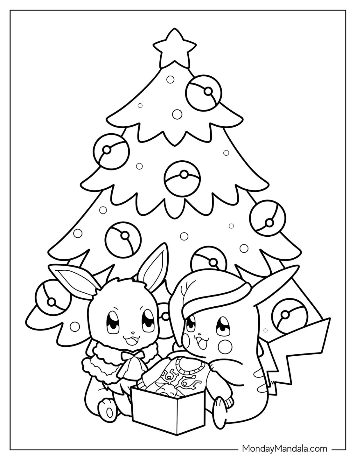 Christmas Pokemon Coloring Pages Free Printables 
