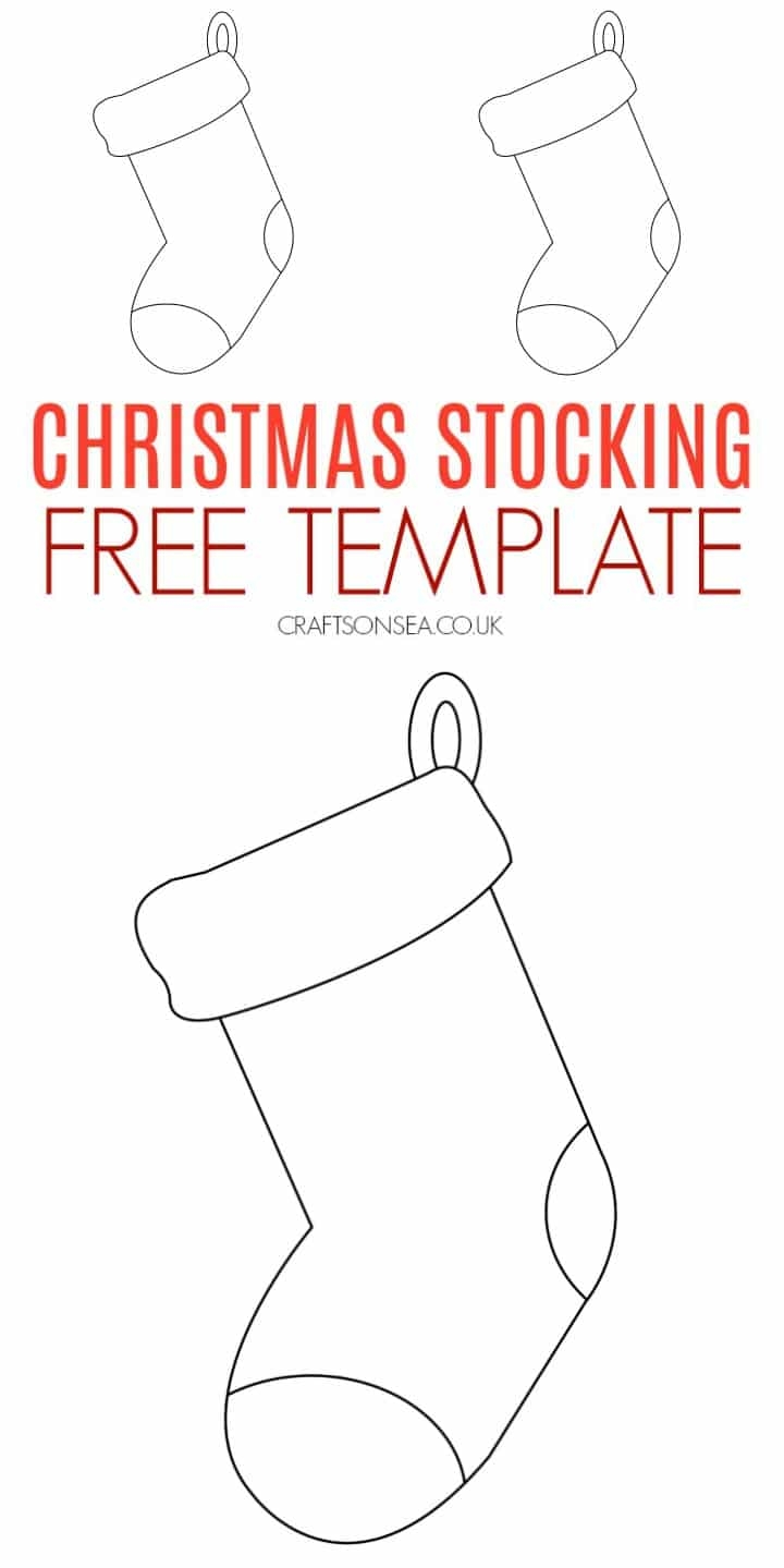 Christmas Stocking Template FREE Printable PDF Crafts On Sea Christmas Stocking Template FREE Printable PDF Crafts On Sea