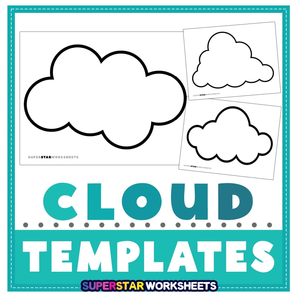 cloud printable template