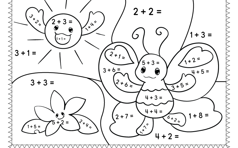 Color By Addition Worksheet Free Printable Digital PDF