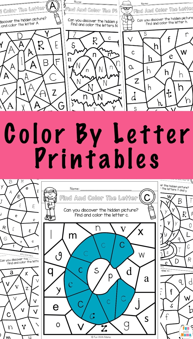 color by letter printables