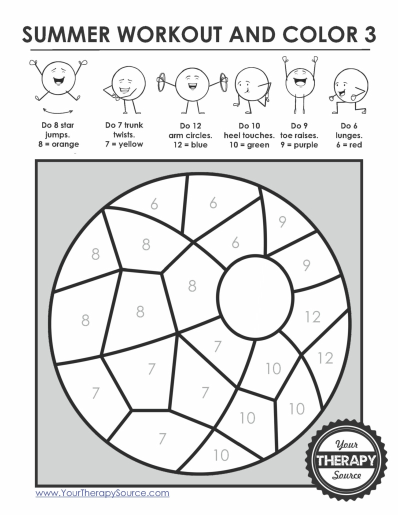 Color By Number Printable Summer FREE PDF Your Therapy Source Color By Number Printable Summer FREE PDF Your Therapy Source