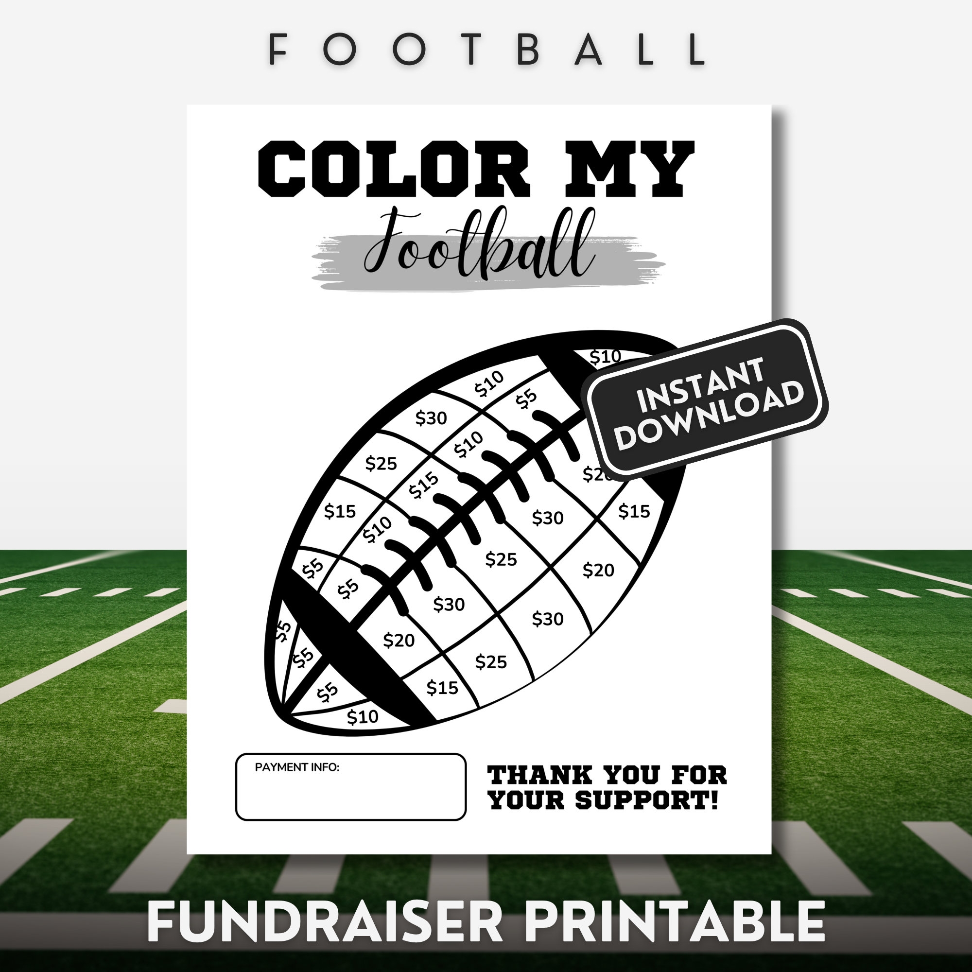 football printable template