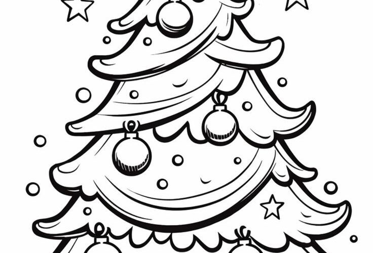 Colorea Gratis Este Dibujo De Navidad rbol De Navidad