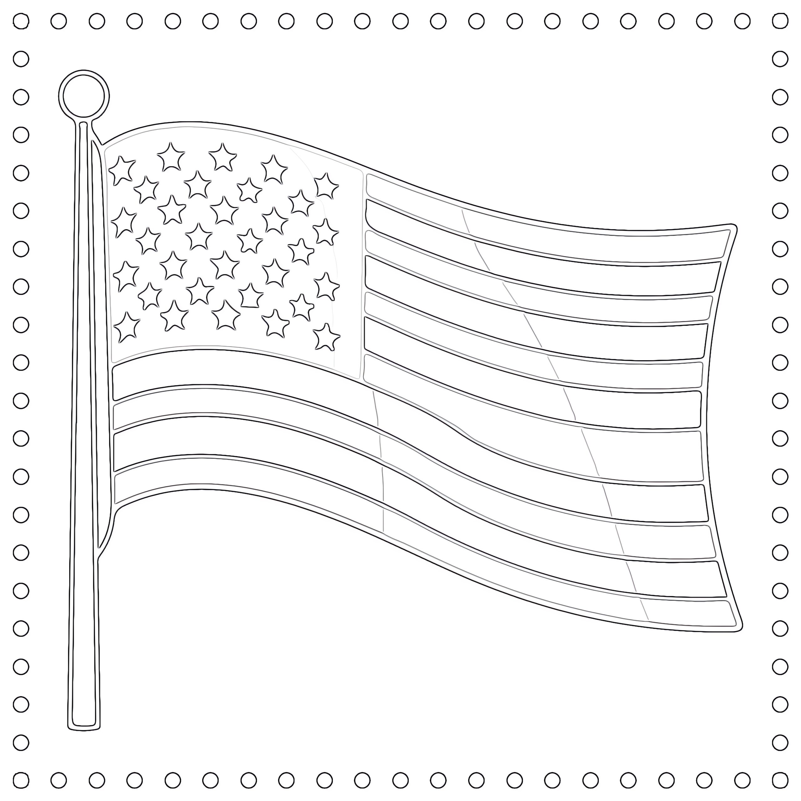 american flag coloring sheet printable
