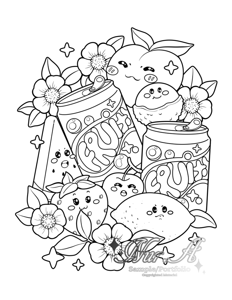 coloring pages food printable