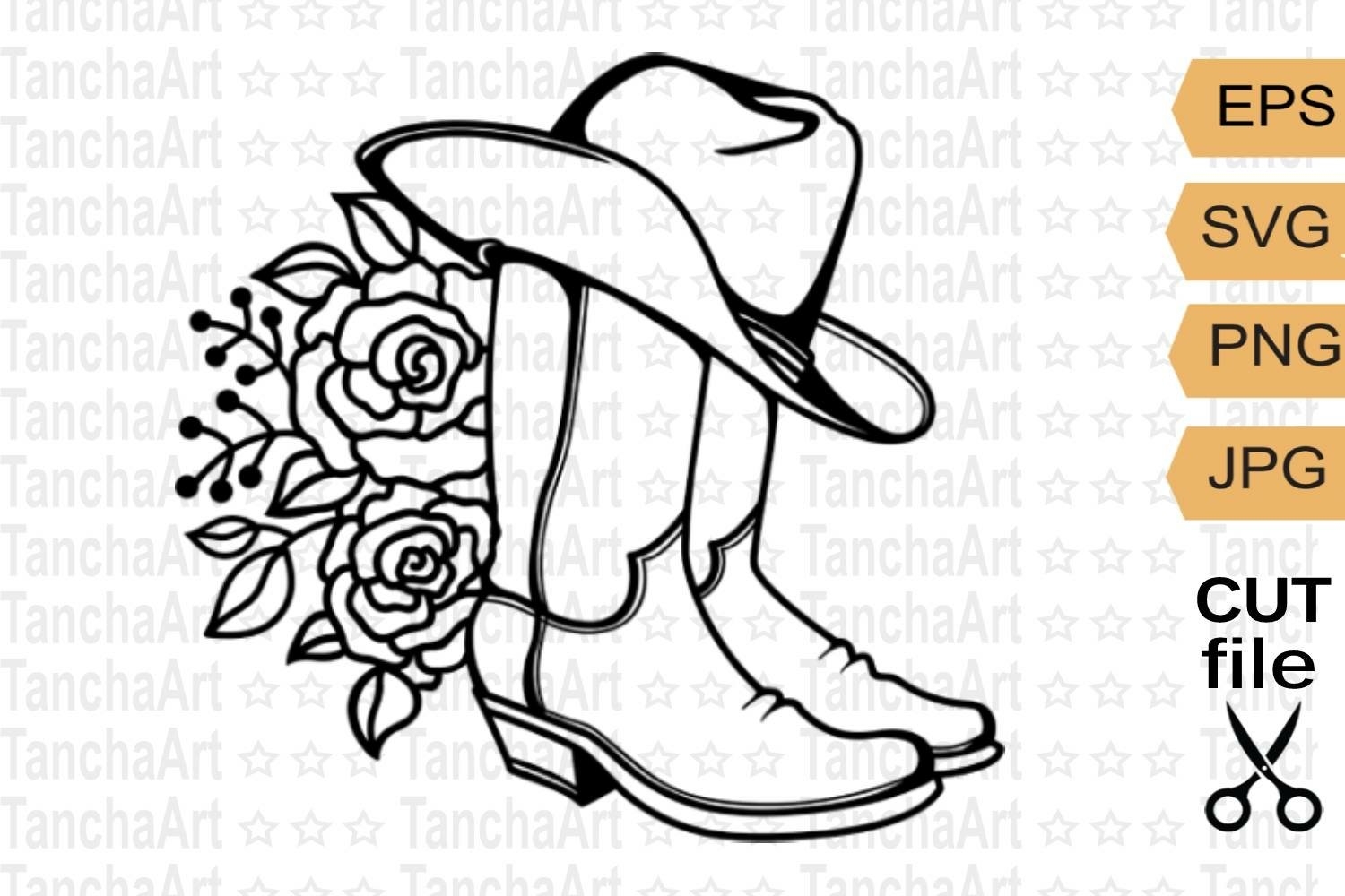 cowboy boot printable template
