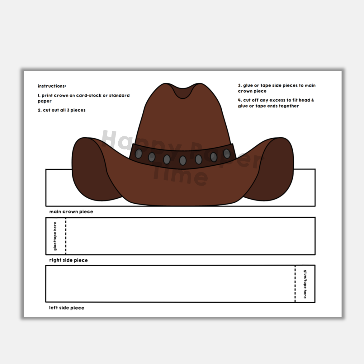 printable hat template printable hat template