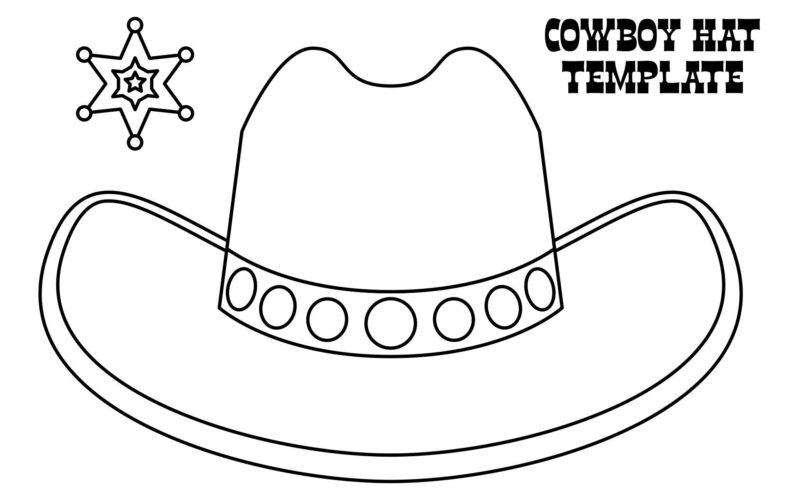 Cowboy Hat Template 10 Free PDF Printables Printablee