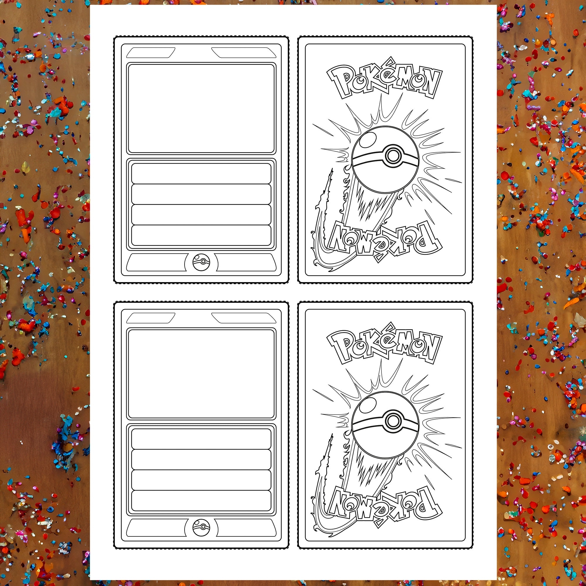 Create Your Own Pokemon Card Custom Coloring Craft Kit Etsy Create Your Own Pokemon Card Custom Coloring Craft Kit Etsy