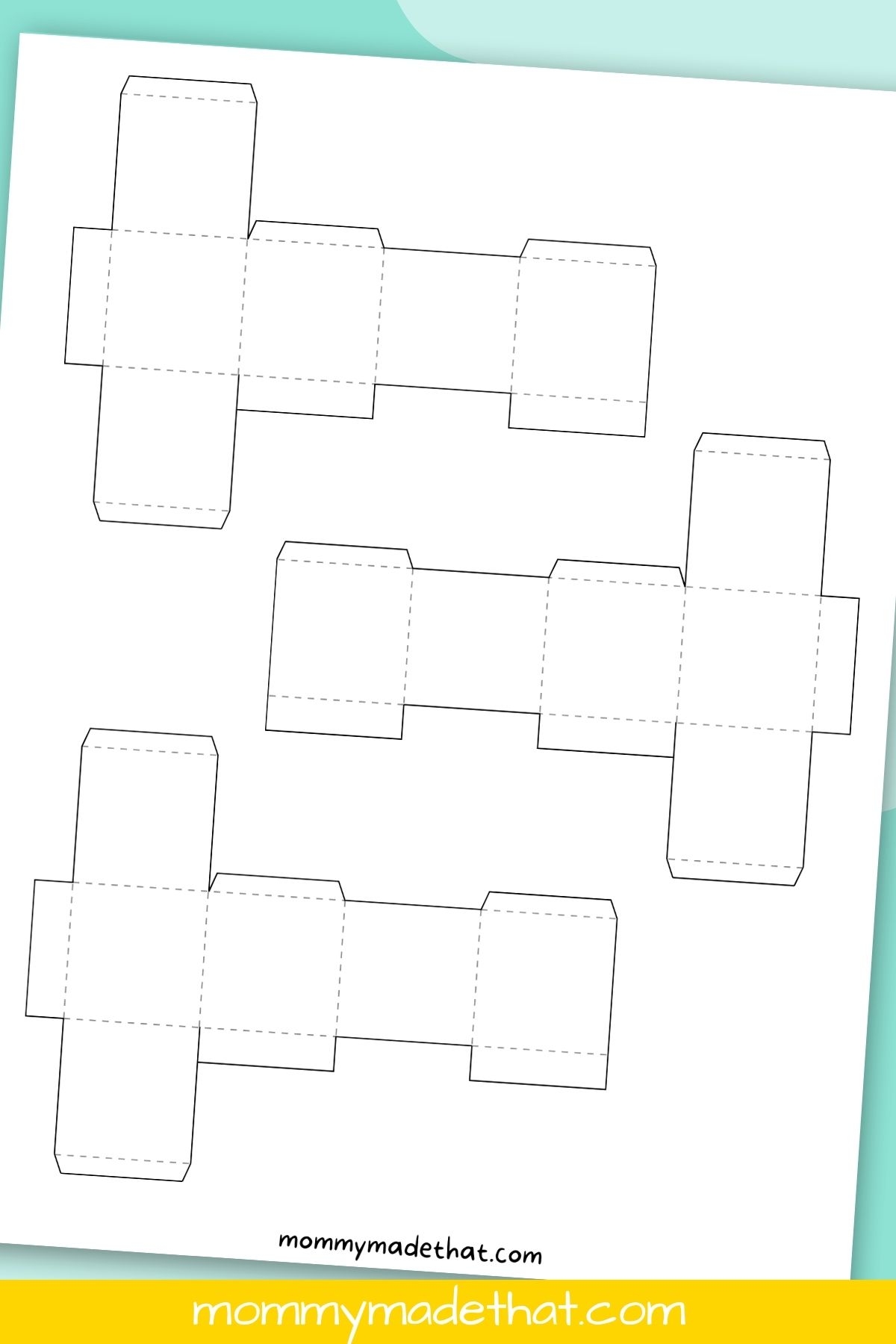 cube shape template printable