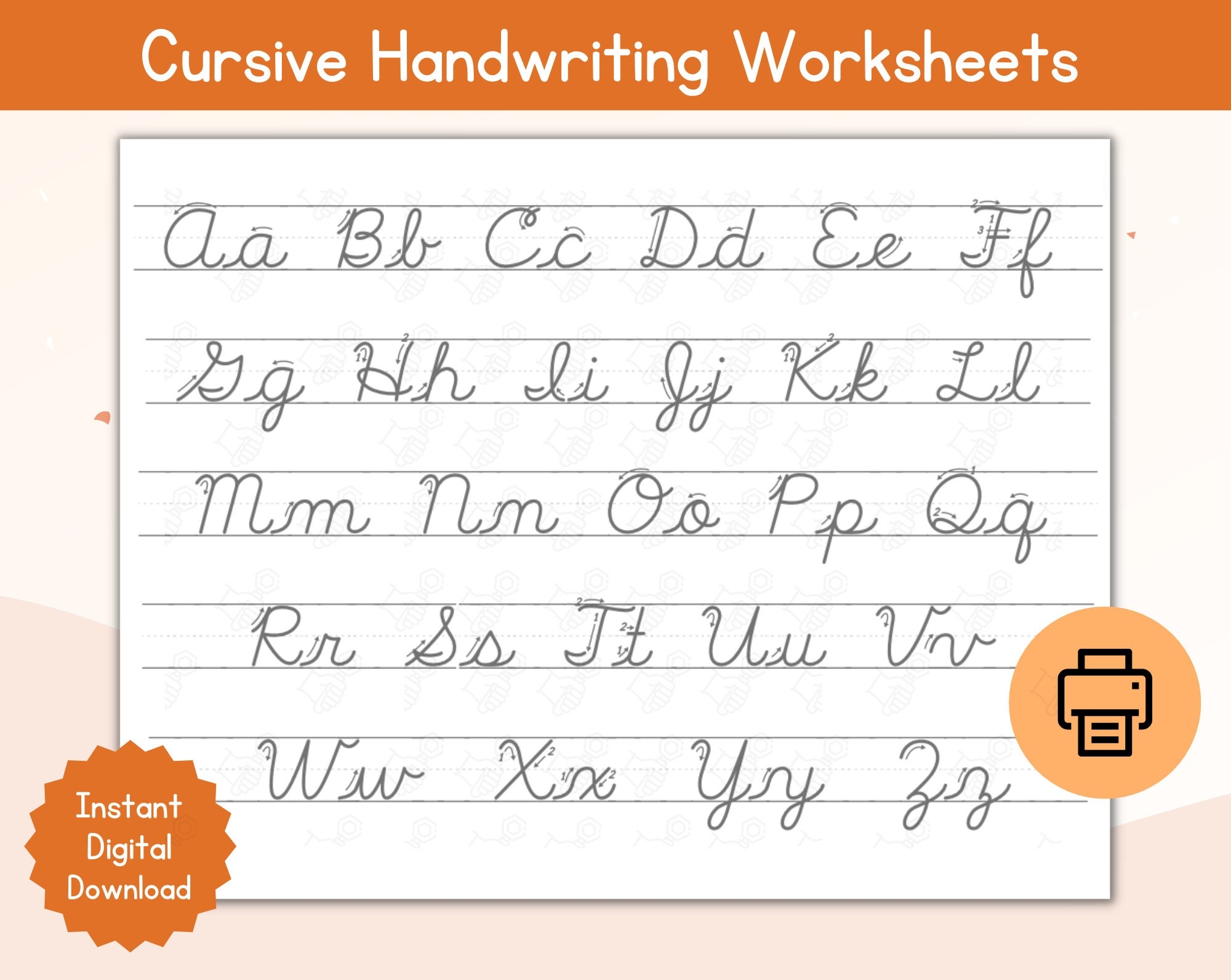 printable cursive writing practice sheets