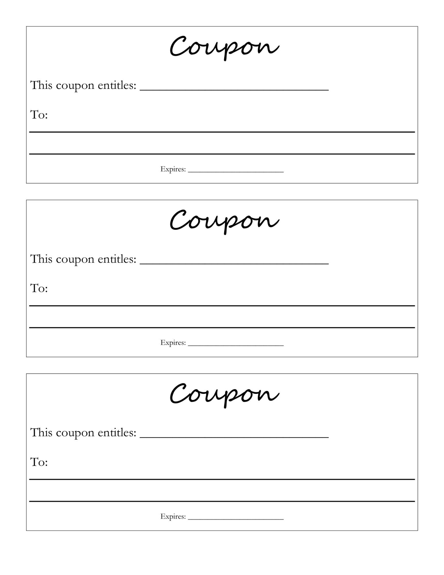 free printable coupon template blank