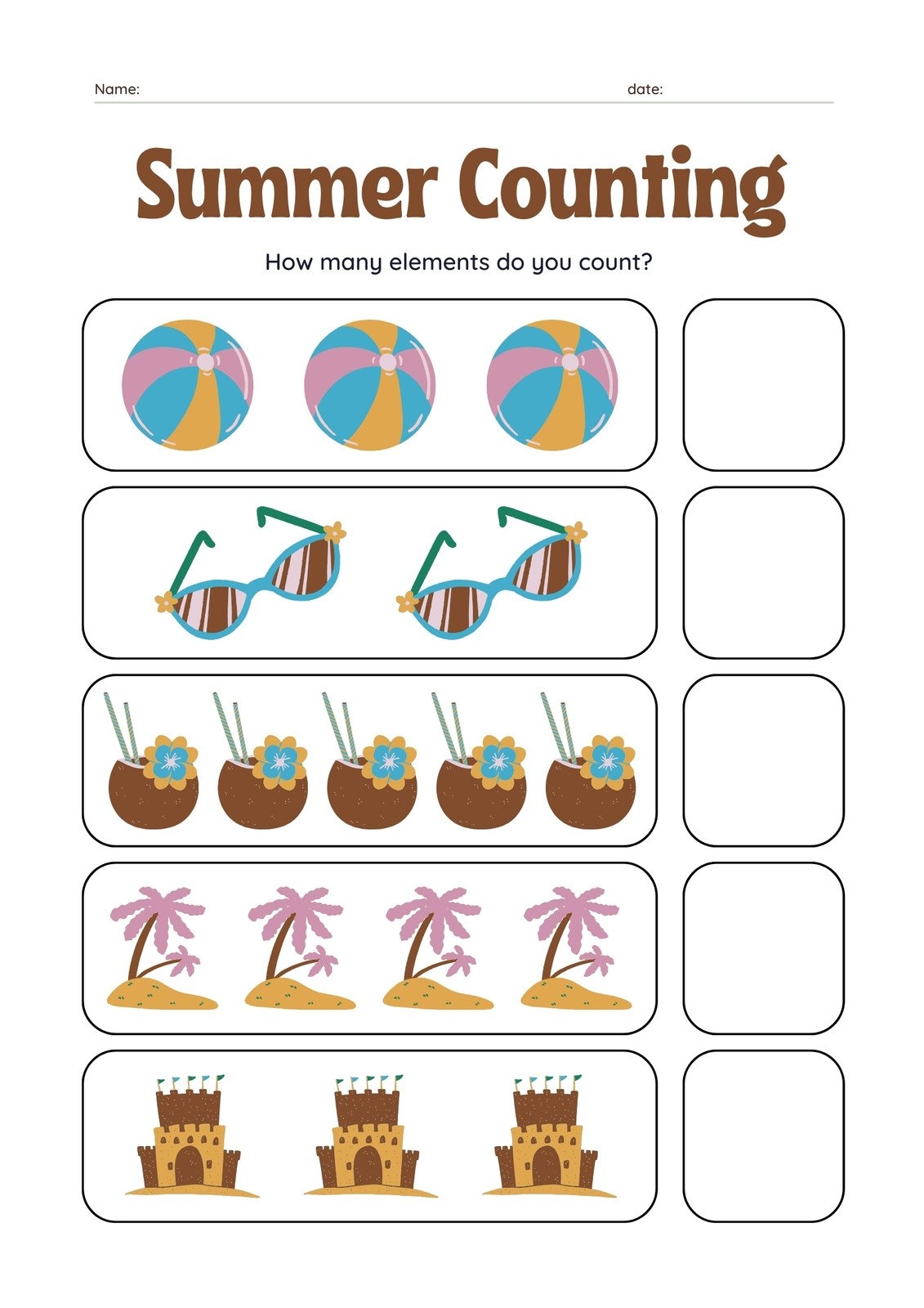 free printable preschool math sheets